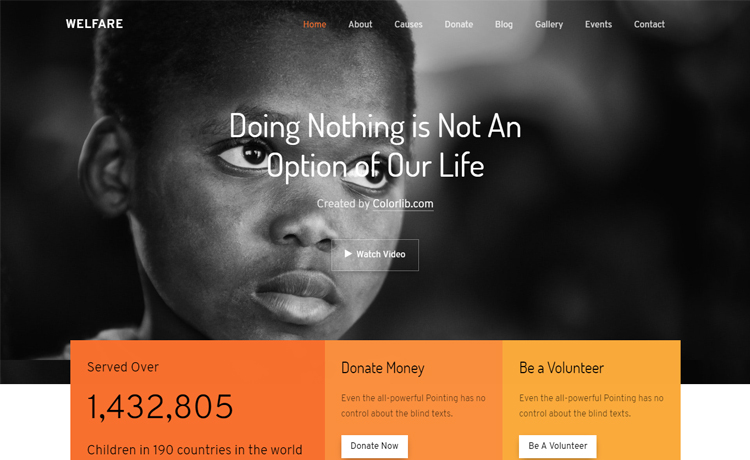 Free Bootstrap 4 HTML5 NGO website template
