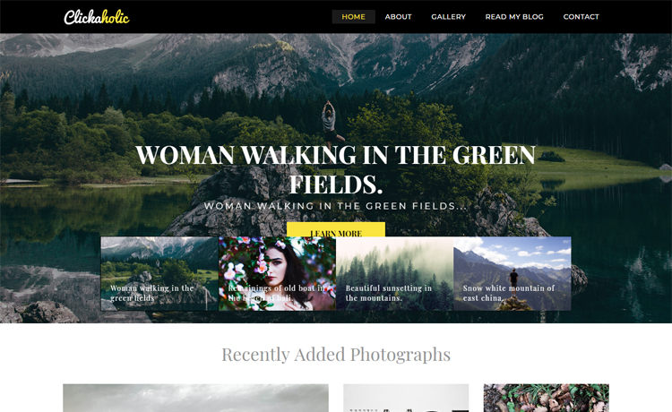 Clickaholic - Free Bootstrap 4 HTML5 personal travel blog website template