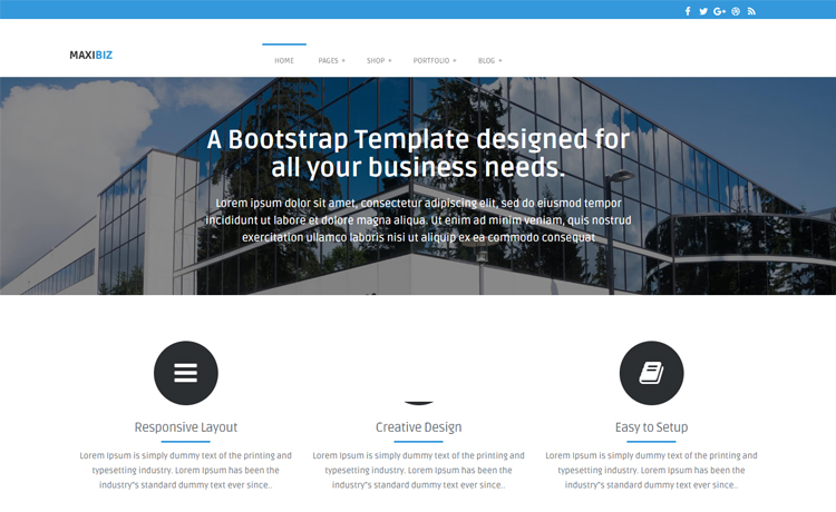 Free Bootstrap HTML5 multi-page business website template