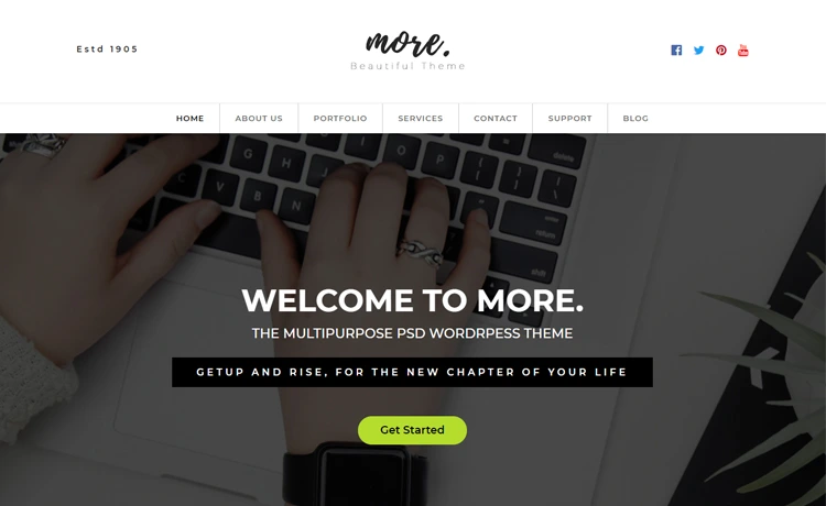 More - Free Bootstrap 4 Portfolio Website template