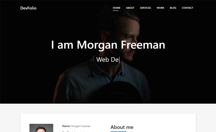 Devfolio - Free Bootstrap 5 portfolio website template