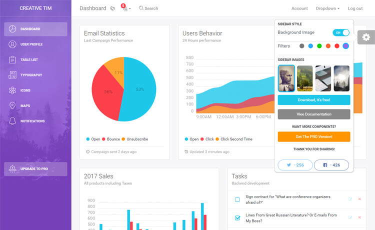 45 Free Bootstrap Admin Dashboard Templates 2019 Colorlib