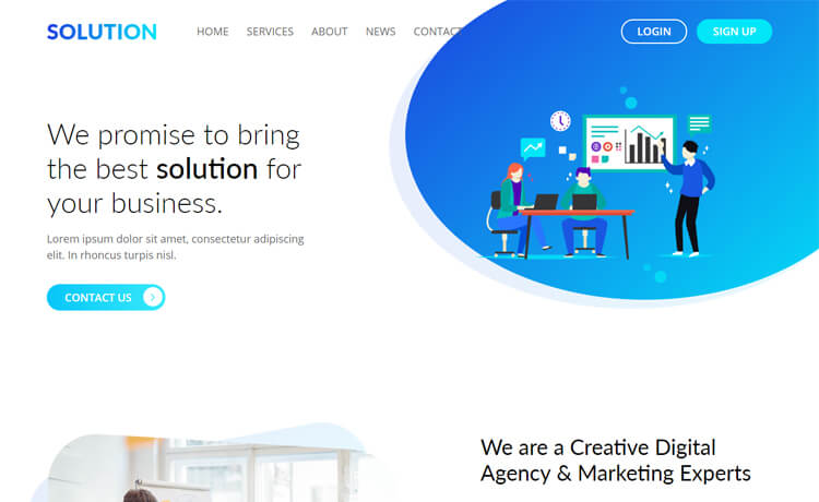 Free HTML5 business agency website template