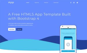 App - Free HTML5 Bootstrap 4 app landing page template