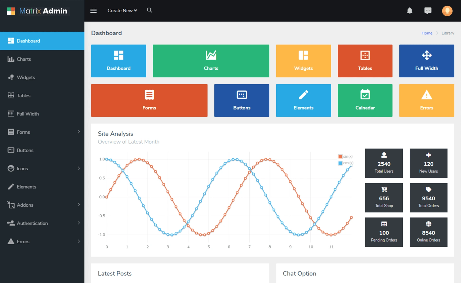 Matrix Admin - Free HTML5 Bootstrap 4 admin dashboard template