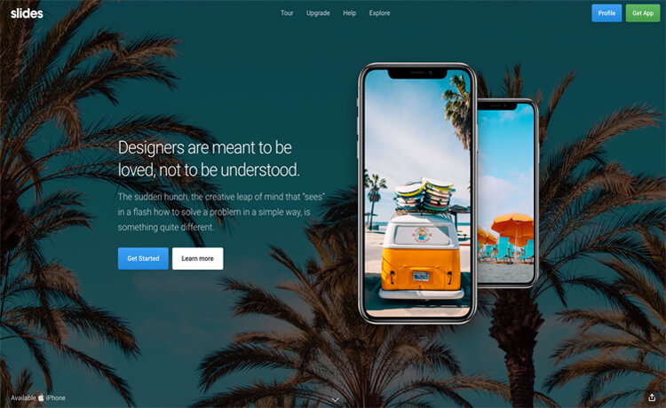 Free HTML5 landing page template for apps