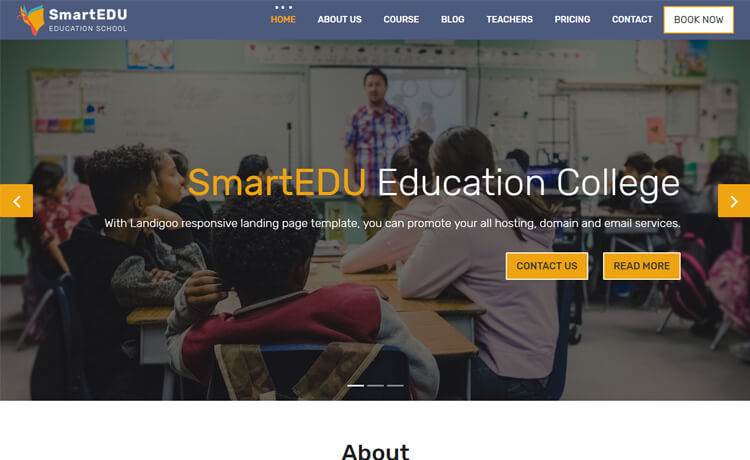 Free HTML5 education website template