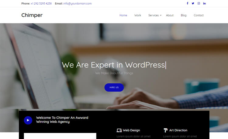 free HTML5 Bootstrap 4 business website template