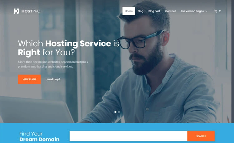 Hostpro - Free HTML5 Hosting Website Template
