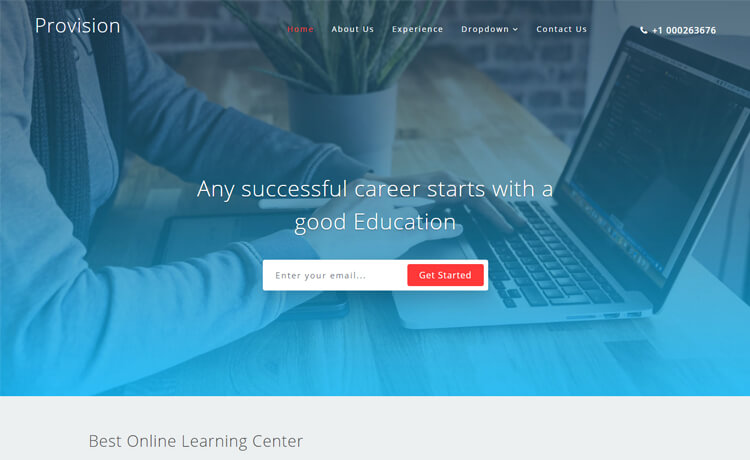 Free Bootstrap 4 HTML5 Education Website Template