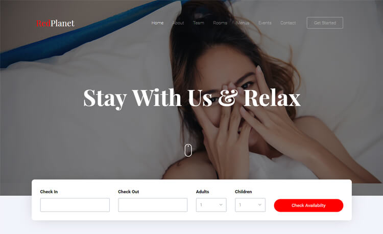 Free Responsive HTML5 Hotel Website Template