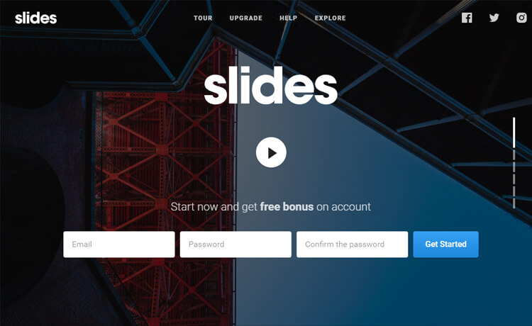 Slides – Animated Landing Page - Free HTML5 animated landing page template  for app