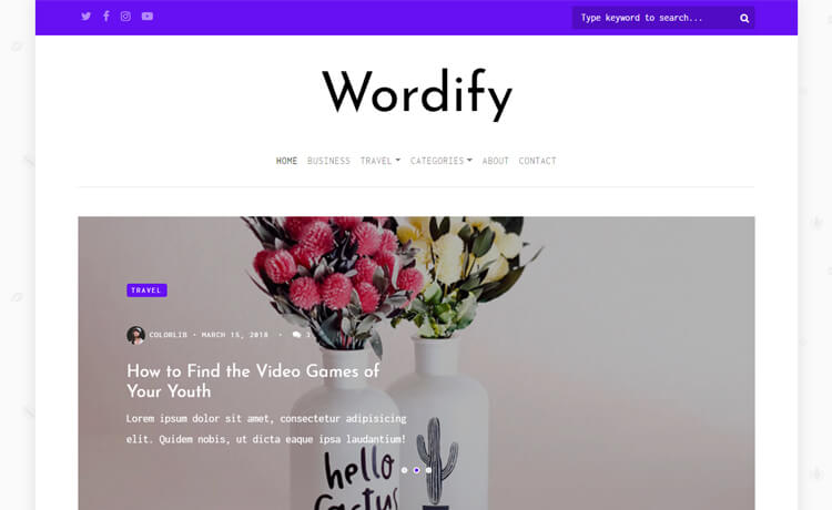 Free HTML5 personal blog website template