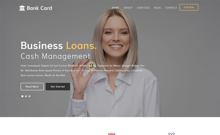 Free Bootstrap 4 HTML5 Banking Agency Website Template