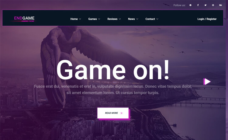 EndGame - Free Bootstrap 4 HTML5 Gaming Website Template - ThemeWagon