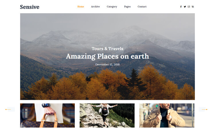Free Bootstrap 4 HTML5 Travel Blog Website Template