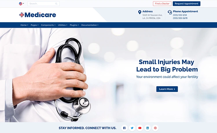 Medicare - Premium Bootstrap 4 Medical Website Template