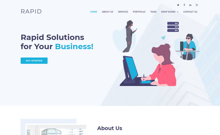 Free Bootstrap Business Website template