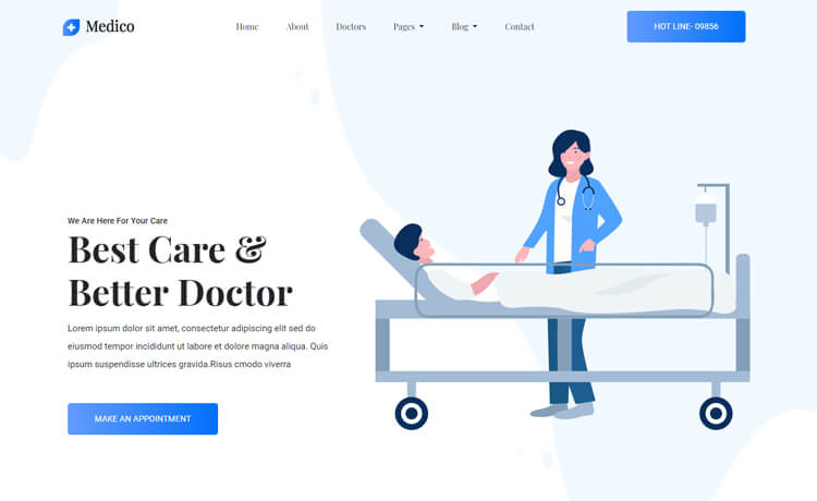 Free HTML5 Bootstrap 4 Responsive Medical Website Template