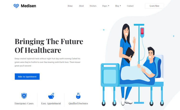 Free HTML5 Bootstrap 4 Medical Website Template