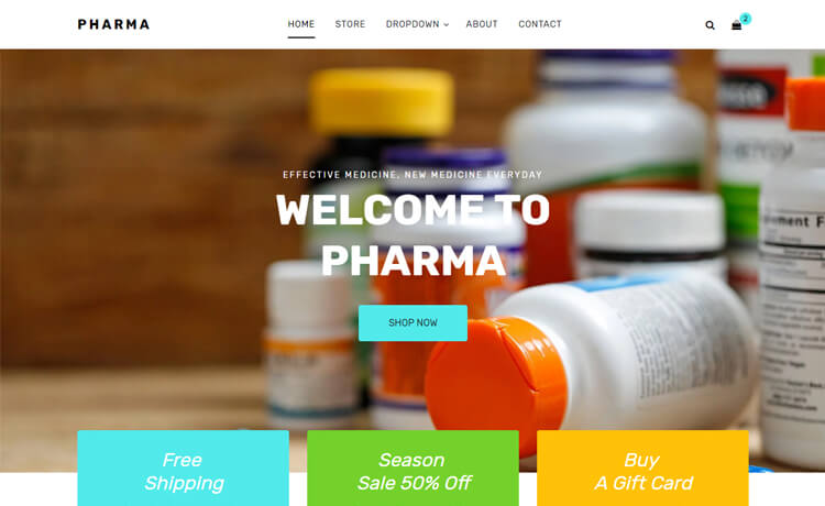 free responsive Bootstrap 4 HTML5 pharmacy website template