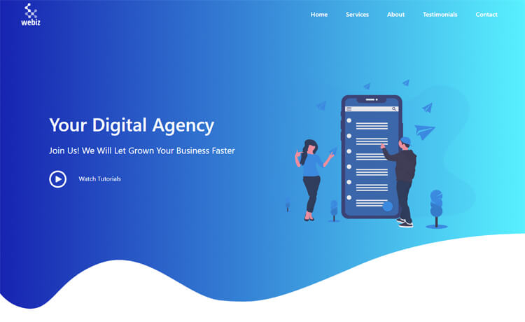 Free HTML5 Bootstrap 4 Digital Agency Website Template