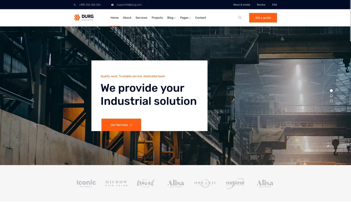 Drug - Free Bootstrap 4 Business Website Template