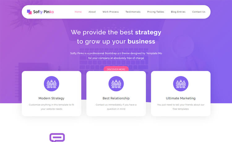 Free HTML5 Bootstrap 4 Corporate Business Website Template