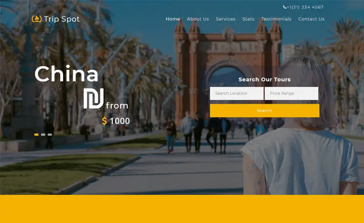 Trip Spot - Free HTML5 Bootstrap 4 Travel Agency Website Template