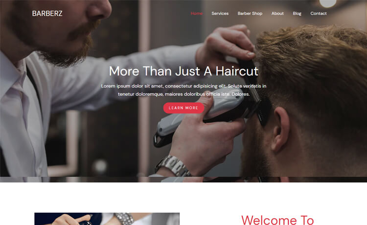 Barberz – Free Bootstrap 4 HTML5 Barbar Shop Website Template