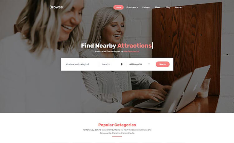 Free Bootstrap 4 HTML5 Directory Website Template