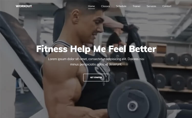 Free One Page Bootstrap 4 HTML5 Gym Website Template