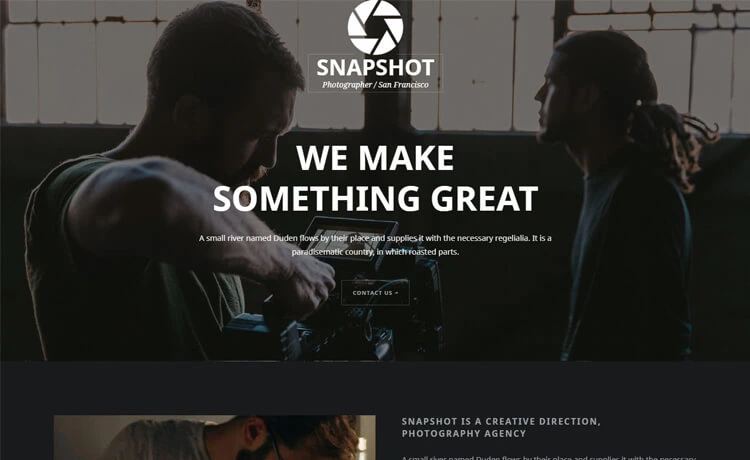 Free Bootstrap 4 HTML5 Photography Website Template