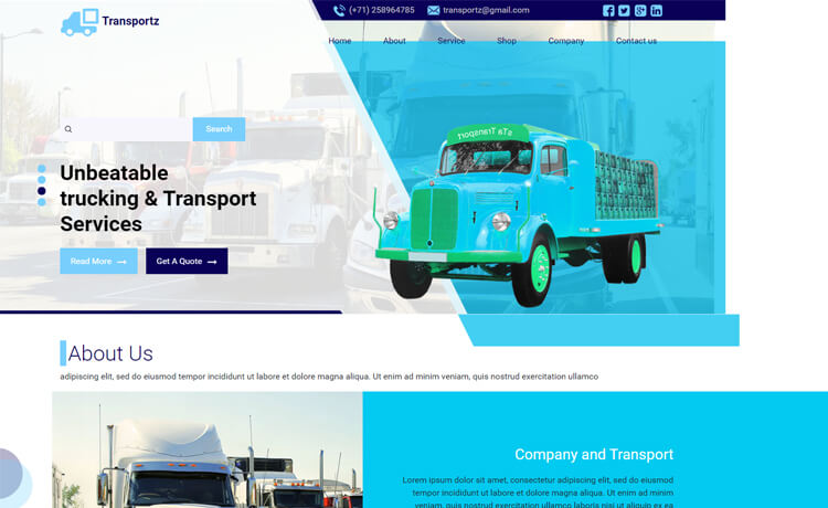 Free Responsive Bootstrap 4 HTML5 Logistics Website Template
