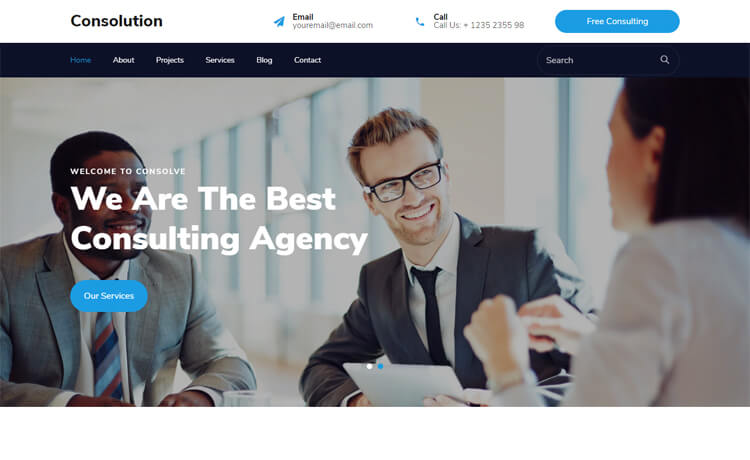 Consulotion - Free Bootstrap 4 Consulting Business Website Template