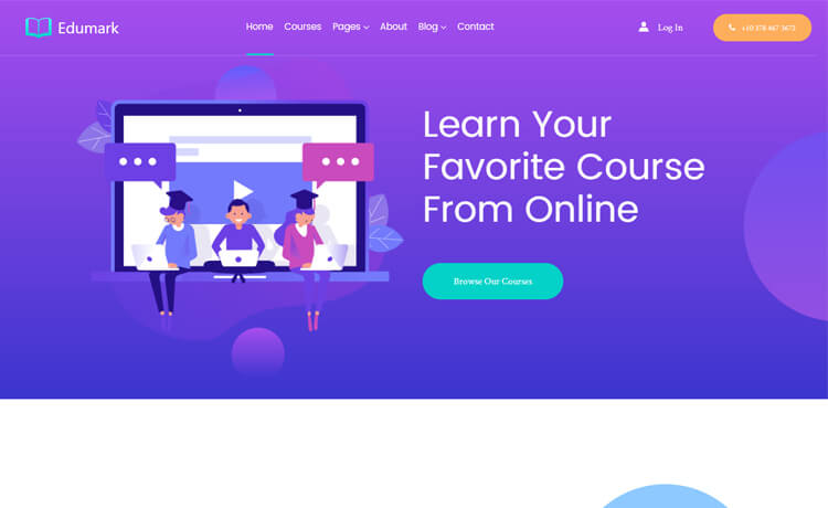 Free Bootstrap 4 HTML5 Education Website Template