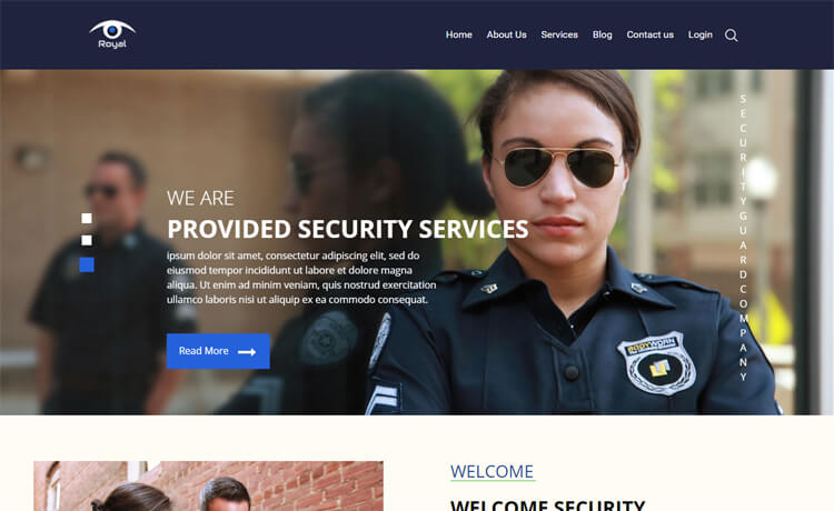 Royal Free Bootstrap 4 Html5 Security Agency Website Template