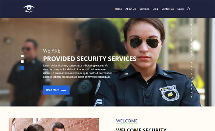 Royal - Free Bootstrap 4 HTML5 Security Agency Website Template