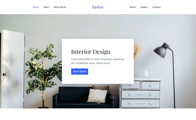 Harbor - Free Bootstrap Portfolio Template