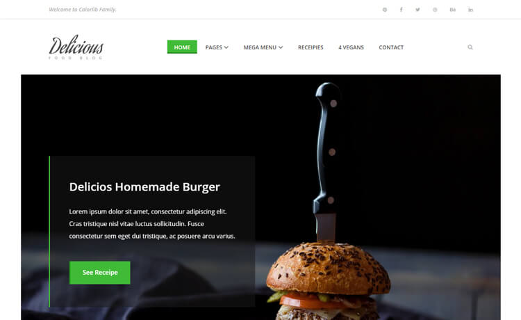 Delicious - Free Bootstrap 4 HTML5 Recipe Website Template