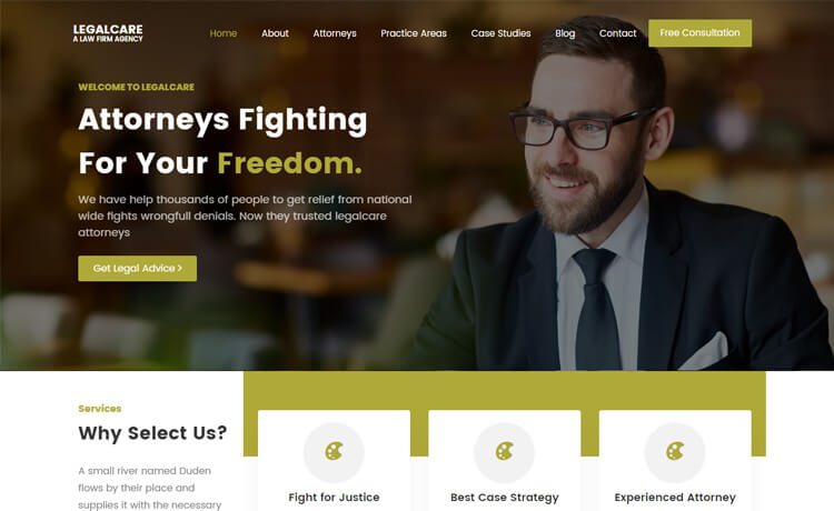 Legalcare - Free Bootstrap 4 Html5 Law Firm Website Template