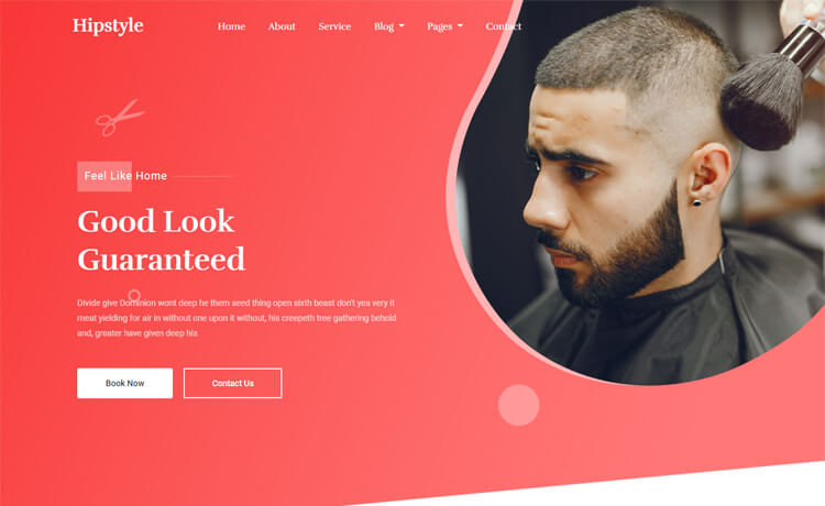 Free Bootstrap 4 HTML5 Hair Salon Website Template