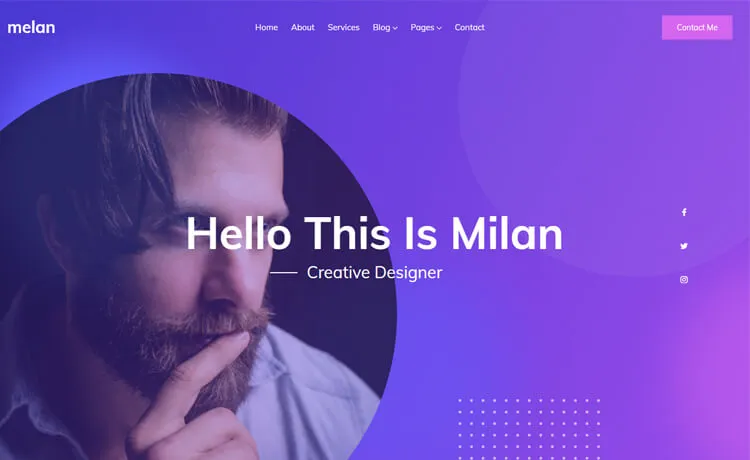 Melan - Free Bootstrap Portfolio Website Template