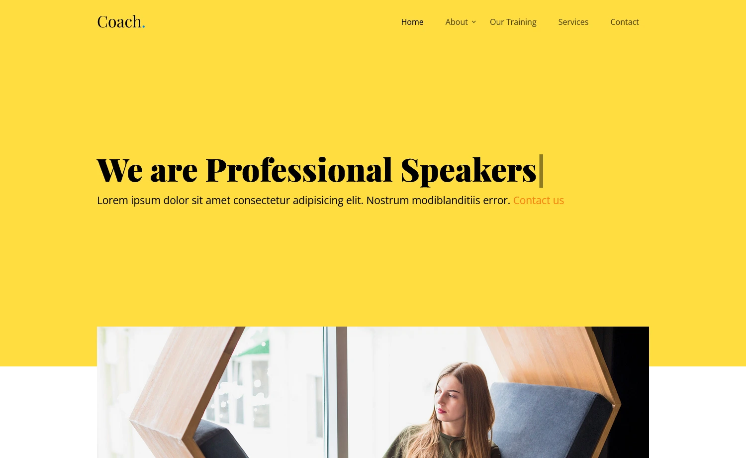 Coach - Free HTML5 Portfolio Website Template