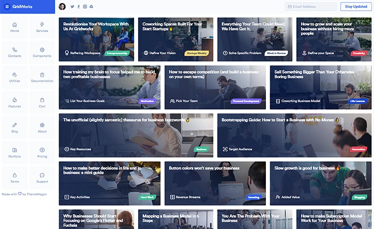 Grid - Premium Bootstrap 4 Website Template