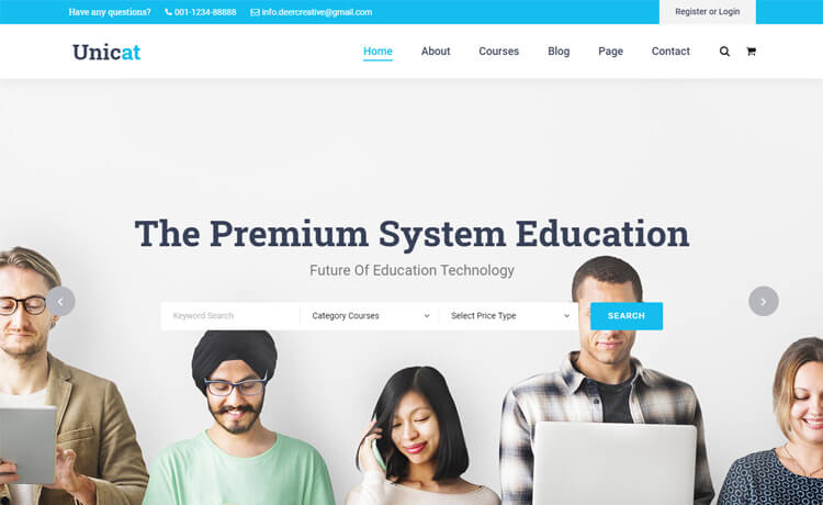Free Bootstrap 4 HTML5 Responsive Education Website Template