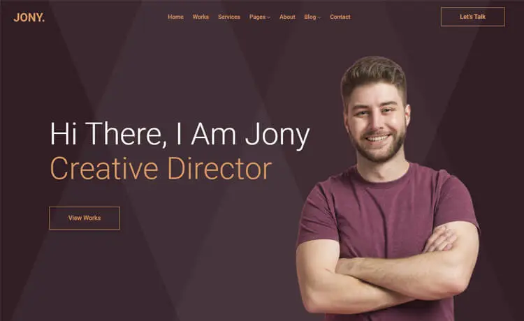 Jony - Free Bootstrap HTML5 Portfolio Website Template
