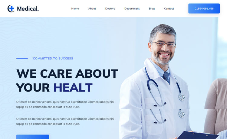 MedicalCenter - Free Bootstrap 4 HTML5 Medical & Healthcare Website Template - ThemeWagon