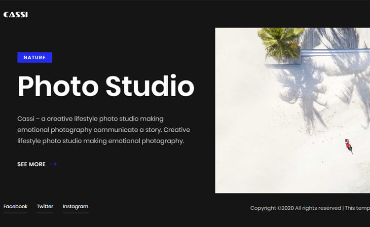 Free Bootstrap 4 HTML5 Responsive Photography Website Template