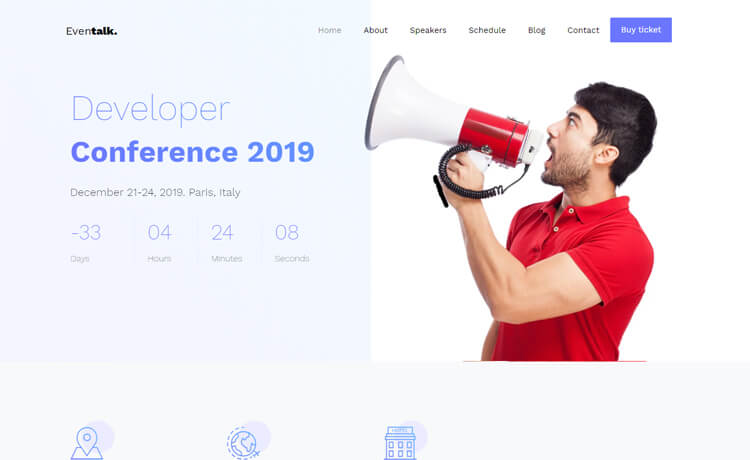 Free Bootstrap 4 HTML5 Event Management Website Template
